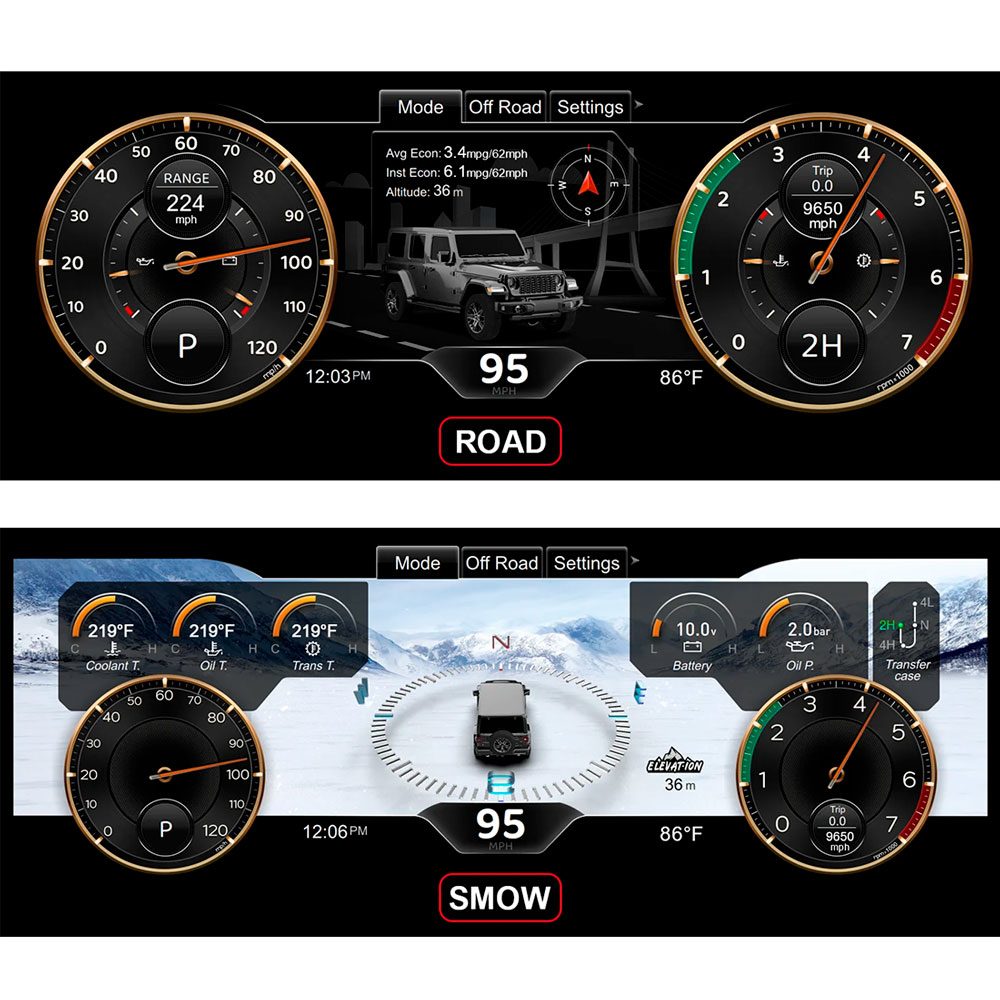 Цифровая приборная панель для Jeep Wrangler JW (2011-2017)