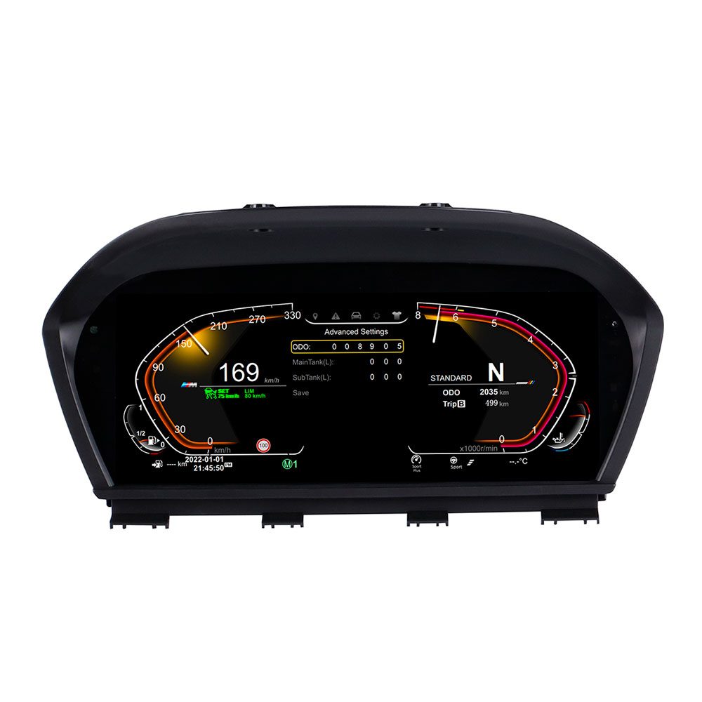 Цифровая приборная панель для BMW 1 серии (кузов F20 / F52) (2014-2022)/ 2 серии (кузов F22) (2013-2019) / X1 (кузов F48 / F49) (2016-2022)/ X2 (кузов F39) (2018-2022) поддержка CarPlay / Android Auto