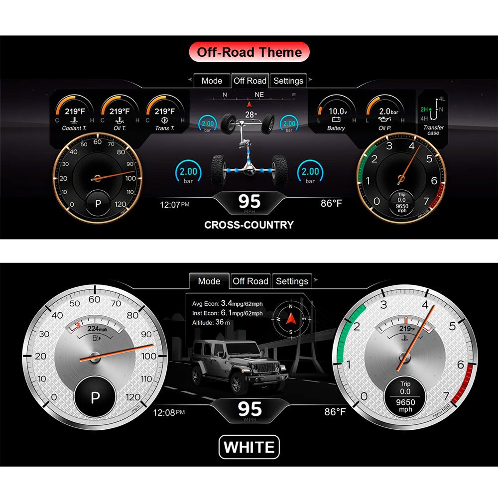 Цифровая приборная панель для Jeep Wrangler JW (2011-2017)