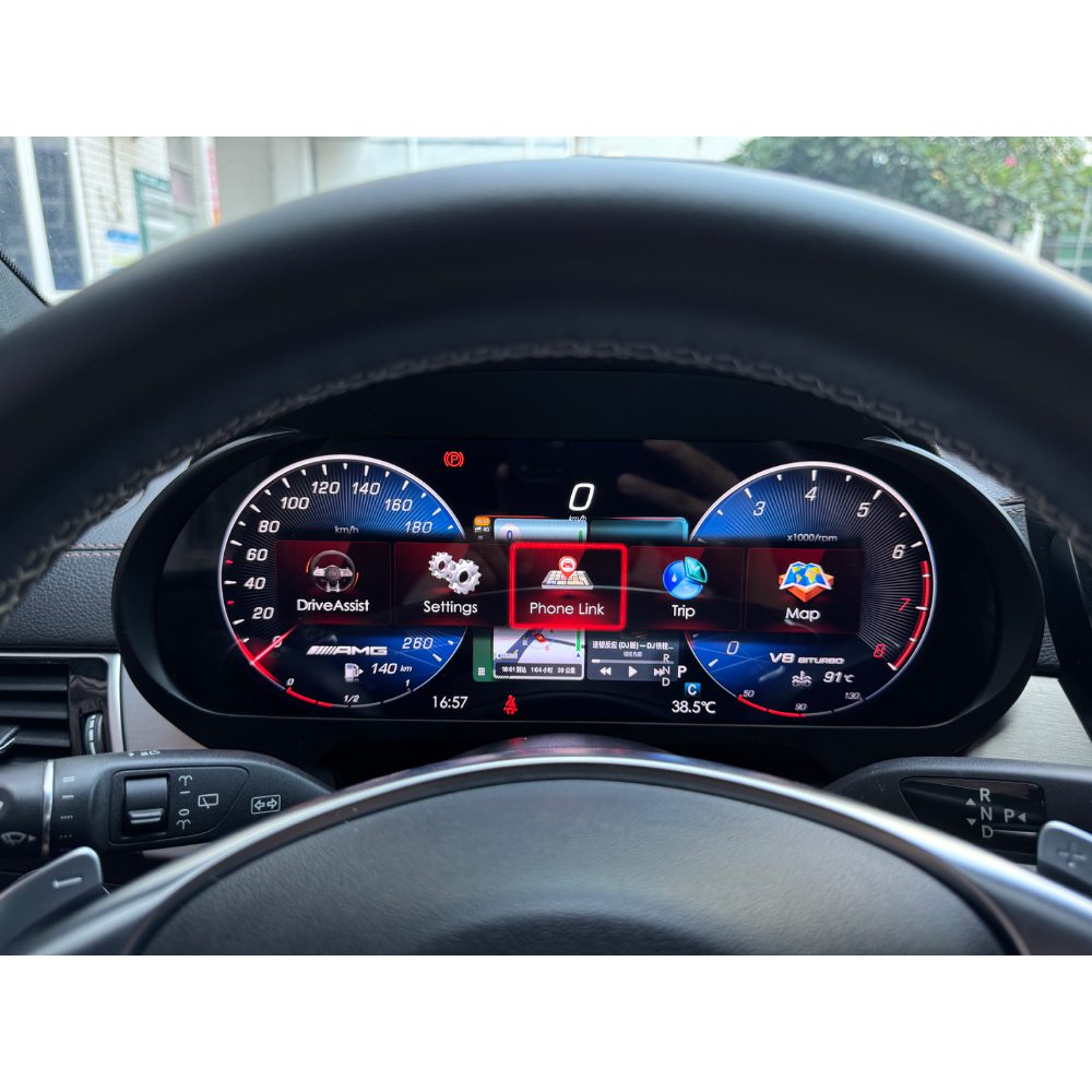 Цифровая приборная панель для Mercedes Benz C-Класс (W205) (2015-2018) поддержка CarPlay / Android Auto